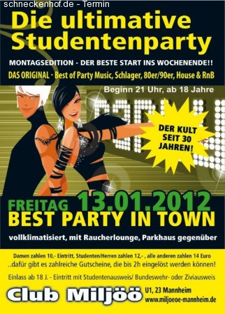 Die ultimative Studentenparty Werbeplakat