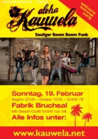 Hawaii-Fasching mit Kauwela Werbeplakat
