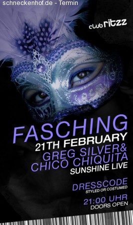 Club Ritzz - Fasching Werbeplakat