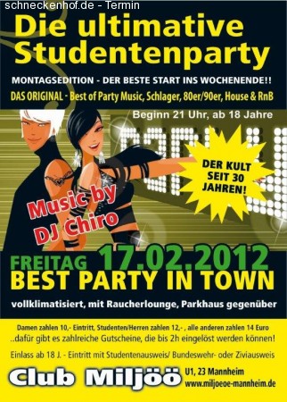 Die Ultimative Studentenparty Werbeplakat