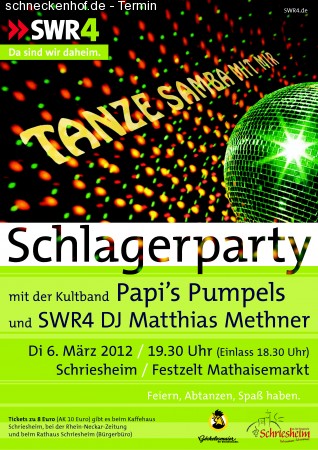 Mathaisemarkt Schlagerparty Werbeplakat