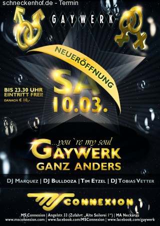 Gaywerk - Neueröffnung Werbeplakat