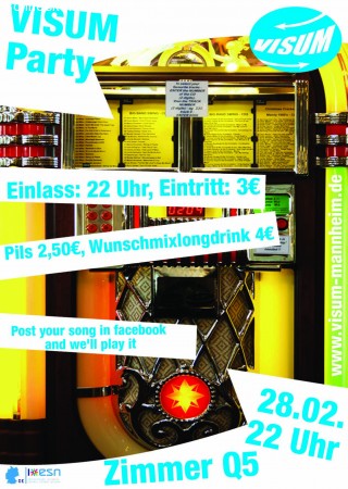 VISUM Party Werbeplakat