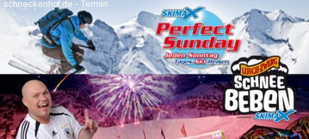 PerfectSunday meets Schneebeb. Werbeplakat
