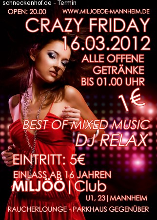 Crazy Friday Werbeplakat