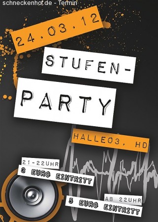 Stufenparty Werbeplakat