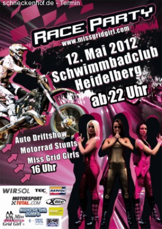 Race Party Werbeplakat