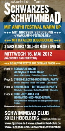 Schwarzes Schwimmbad Werbeplakat