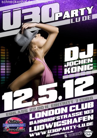 Ü30 Party Ludwigshafen Werbeplakat