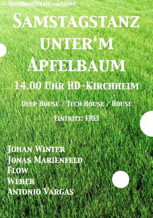 Samstagstanz unter'm Apfelbaum Werbeplakat