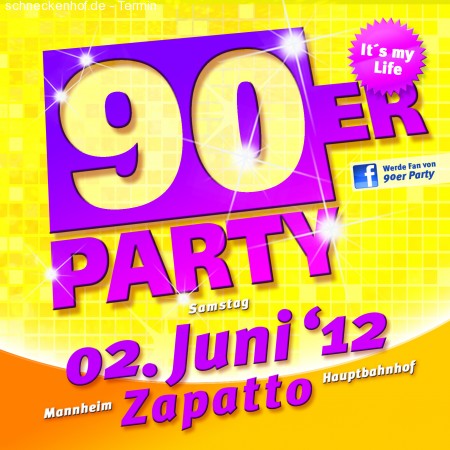 90er Party Werbeplakat