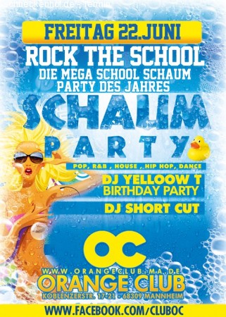 Rock The School - Mega Schaum Werbeplakat