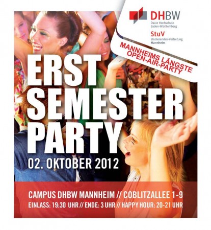 DHBW-Erstsemesterparty Werbeplakat