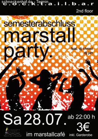 Semesterabschlus Marstallparty Werbeplakat
