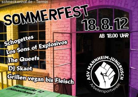 Sommerfest im ASV 2012 Werbeplakat
