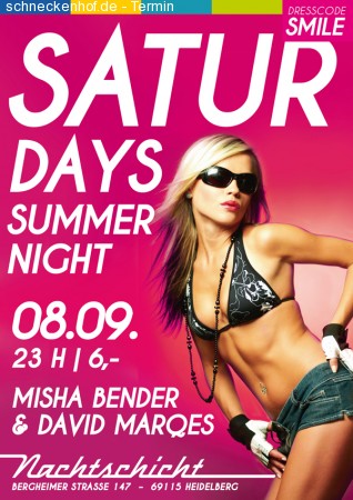 Saturdays Club Night Werbeplakat
