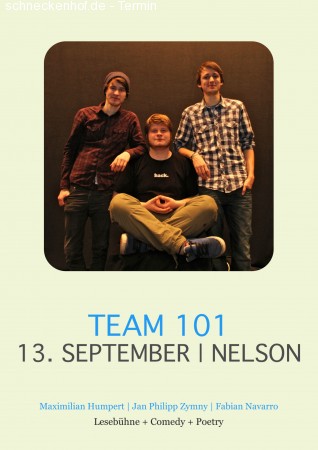 Team 101 - Lesebühnen Special Werbeplakat