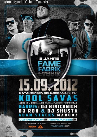 5 Jahre famefabrik Werbeplakat