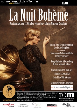 La Nuit Boheme Werbeplakat