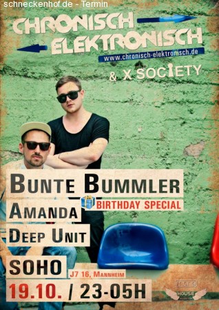 Chronisch Elektronisch Werbeplakat