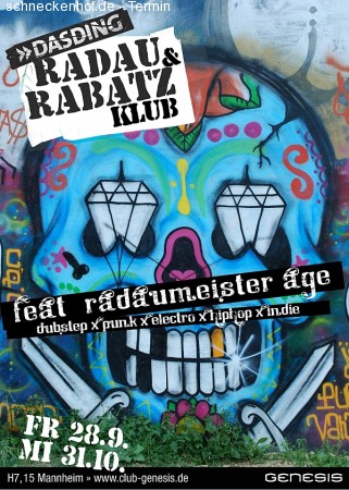 DasDing: Radau & Rabatz Klub Werbeplakat