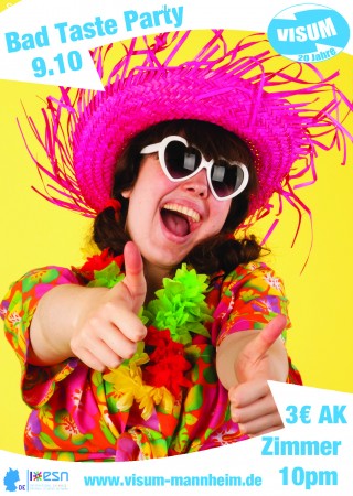 VISUM Bad Taste Party Werbeplakat