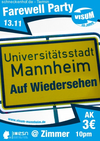 VISUM Farewell Party Werbeplakat