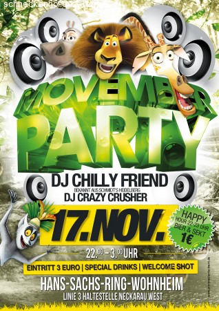 Movember Party Werbeplakat