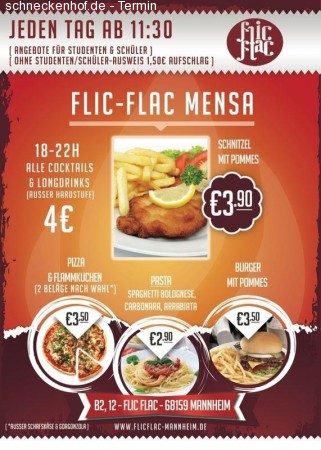 Flic Flac Mensa Werbeplakat