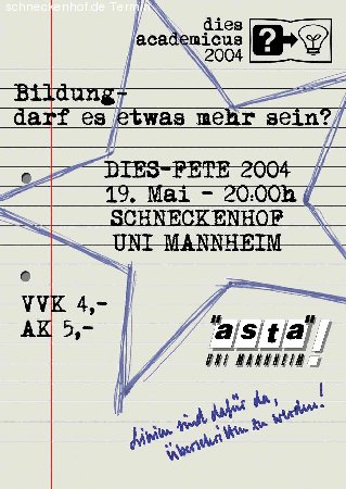 Dies Academicus-Fete Werbeplakat
