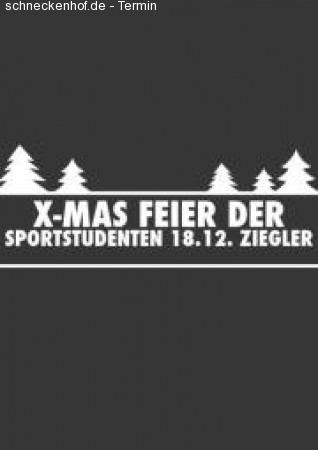 Weihnachtsfeier Sportstudenten Werbeplakat