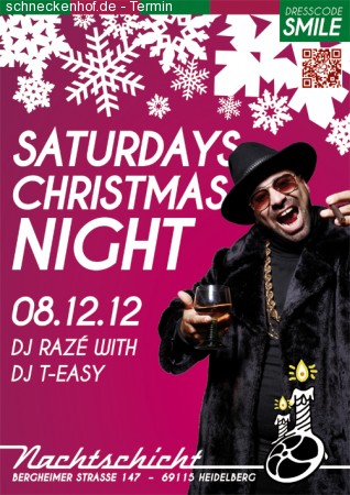 Saturdays Christmas Clubnight Werbeplakat