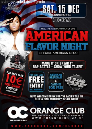 American Flavor Night Werbeplakat