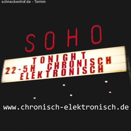 Chronisch Elektronisch Werbeplakat