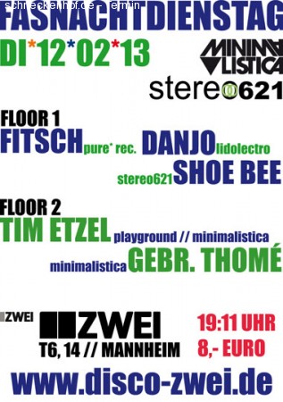 Fasnachtdienstag in der Zwei Werbeplakat