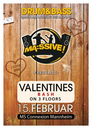 Ma:ssive pres. Valentines Bash Werbeplakat