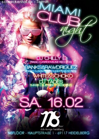 Miami Club Night Werbeplakat