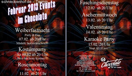 Faschingsdienstag Party Werbeplakat
