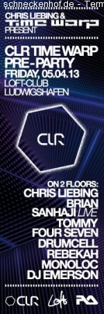 CLR Time Warp Pre Party Werbeplakat