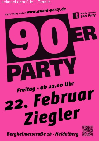 90er Party Heidelberg Werbeplakat