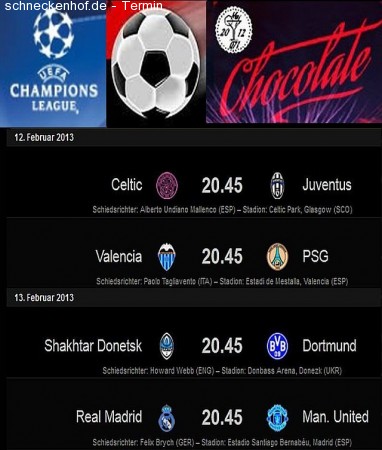 Champions League Spiele Werbeplakat