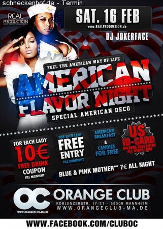 American Flavor Night Werbeplakat