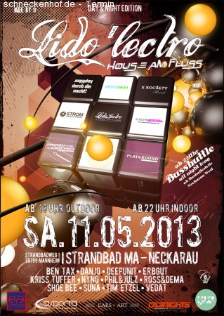 Lido 'lectro... House am Fluß! Werbeplakat