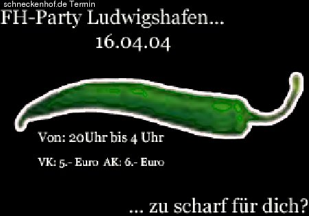 gro&szlig;e FH-Party Werbeplakat