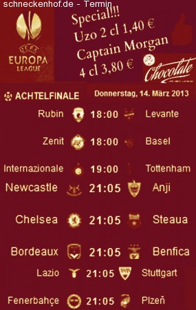 Europa League auf Großleinwand Werbeplakat