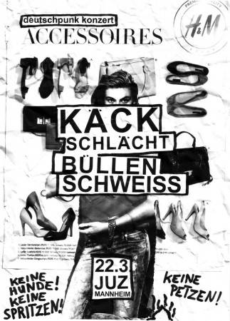 dpunk konzert mit Kackschlacht Werbeplakat