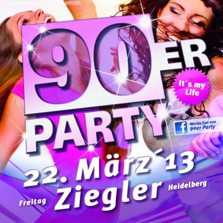 90er Party Heidelberg Werbeplakat