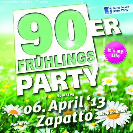 90er Frühlingsparty Werbeplakat