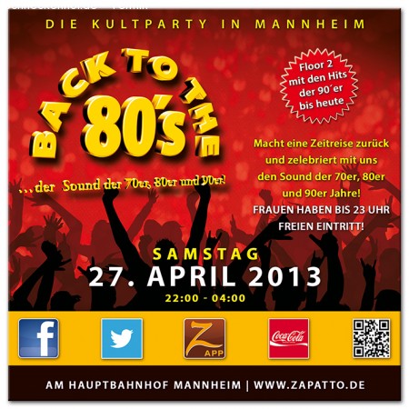 Back to the 80´s Werbeplakat
