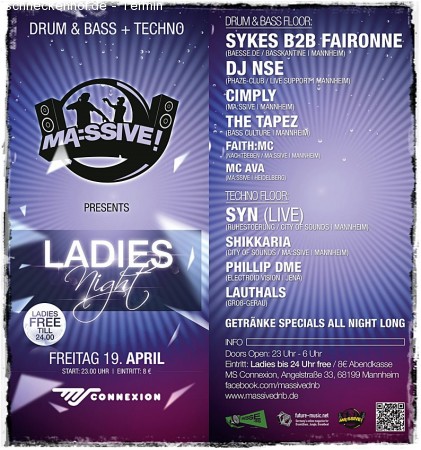 Ladies Night (Dnb & Techno) Werbeplakat